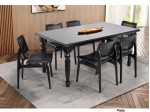 Conjunto Mesa de Jantar Maraisa Olivia com 06 Cadeiras com Encosto em Tela 1.80 x 1.00 Retangular